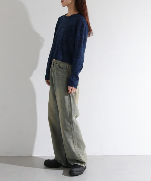 cheriella(シェリエラ)の「【cheriella】WEB限定メランジニット(ニット/セーター・レディース・グレー/ブルー/ミント・M)」の15枚目の写真