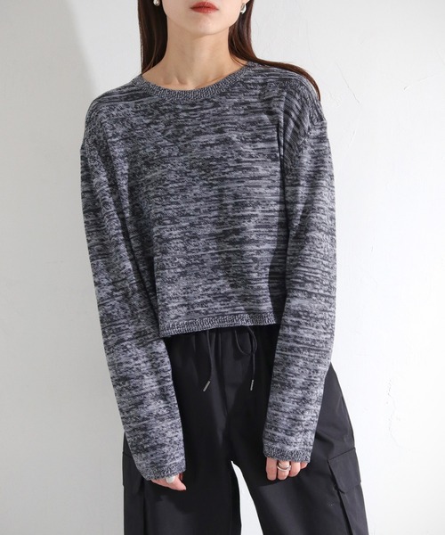 cheriella（シェリエラ）の「【cheriella】WEB限定メランジニット（ニット/セーター・レディース・グレー/ブルー/ミント・M）」の5枚目の写真