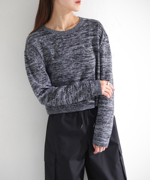 cheriella（シェリエラ）の「【cheriella】WEB限定メランジニット（ニット/セーター・レディース・グレー/ブルー/ミント・M）」の6枚目の写真