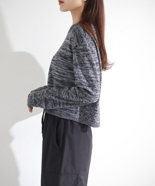 cheriella（シェリエラ）の「【cheriella】WEB限定メランジニット（ニット/セーター・レディース・グレー/ブルー/ミント・M）」の8枚目の写真