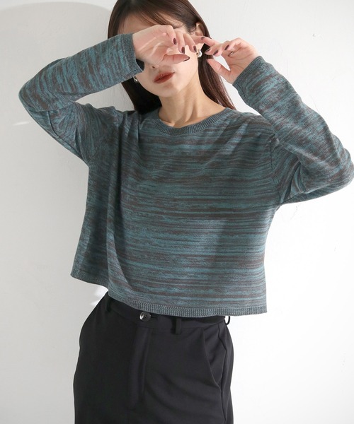 cheriella（シェリエラ）の「【cheriella】WEB限定メランジニット（ニット/セーター・レディース・グレー/ブルー/ミント・M）」の18枚目の写真