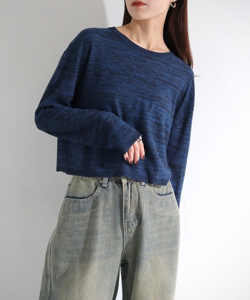 cheriella(シェリエラ)の「【cheriella】WEB限定メランジニット(ニット/セーター・レディース・グレー/ブルー/ミント・M)」の22枚目の写真