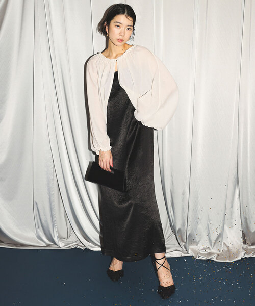 SLOBE IENA habi キャミドレス SLOBE IENA（スローブイエナ）の「habi シアーブラウス*キャミ