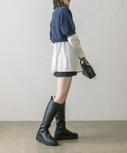 mystic（ミスティック）の「ラメニットシャツセット（アンサンブル・レディース・ネイビー/アイボリー・FREE）」の11枚目の写真