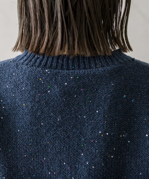 mystic（ミスティック）の「ラメニットシャツセット（アンサンブル・レディース・ネイビー/アイボリー・FREE）」の22枚目の写真