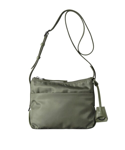 HIROFU（ヒロフ）の「【リベロ】ナイロン ショルダーバッグ S（商品番号：P25-39315）（ショルダーバッグ・レディース・グレー系その他/サックスブルー/こしょう色系3/ブラック/シルバー系/オリーブ系3・01）」の3枚目の写真