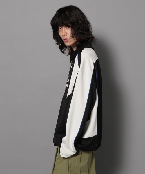 Anui（アニュイ）の「【UNISEX/2サイズ展開】ゲームポロシャツ（ポロシャツ・レディース・オフホワイト/ブラック・SMALL/MEDIUM）」の4枚目の写真