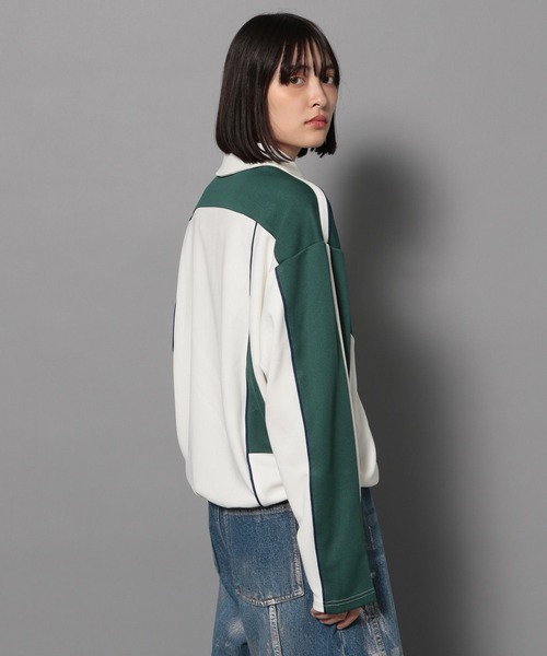 Anui（アニュイ）の「【UNISEX/2サイズ展開】ゲームポロシャツ（ポロシャツ・レディース・オフホワイト/ブラック・SMALL/MEDIUM）」の5枚目の写真