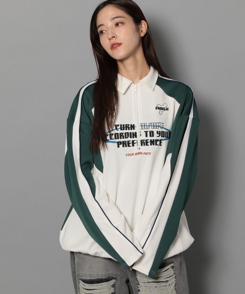 Anui（アニュイ）の「【UNISEX/2サイズ展開】ゲームポロシャツ（ポロシャツ・レディース・オフホワイト/ブラック・SMALL/MEDIUM）」の16枚目の写真