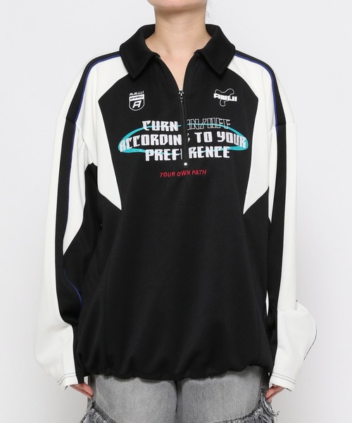 Anui（アニュイ）の「【UNISEX/2サイズ展開】ゲームポロシャツ（ポロシャツ・レディース・オフホワイト/ブラック・SMALL/MEDIUM）」の20枚目の写真