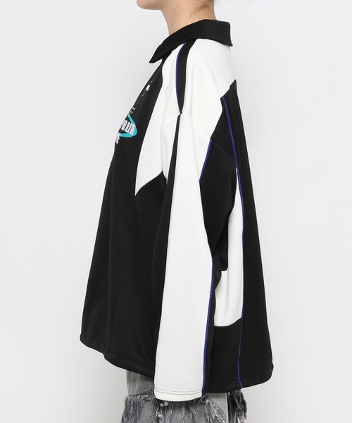 Anui（アニュイ）の「【UNISEX/2サイズ展開】ゲームポロシャツ（ポロシャツ・レディース・オフホワイト/ブラック・SMALL/MEDIUM）」の22枚目の写真