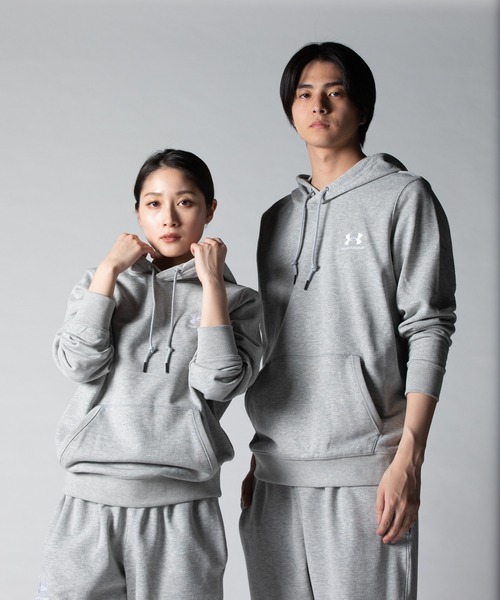 【セール】UAエッセンシャルテリー フーディー（トレーニング/メンズ）（スウェット）｜UNDER ARMOUR（アンダーアーマー）
