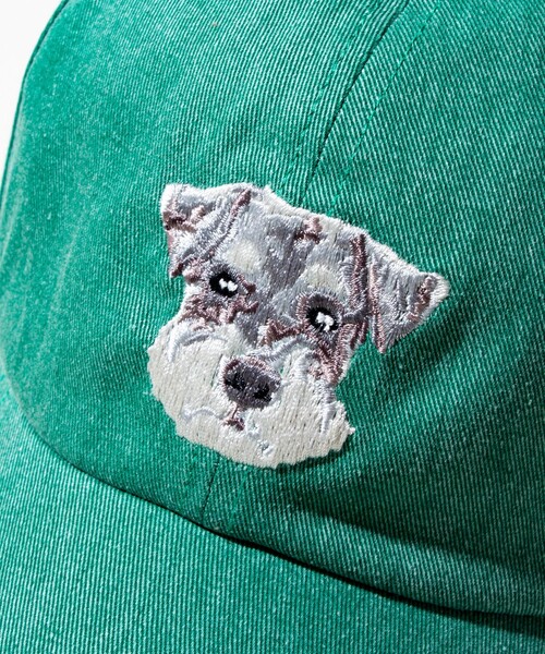 GLOSTER（グロスター）の「【GLOSTER/グロスター】WASHED DOG embroidery CAP キャップ 刺繍（キャップ・メンズ・チャコールグレー/インディゴブルー/グリーン/グレイッシュベージュ・FREE）」の5枚目の写真