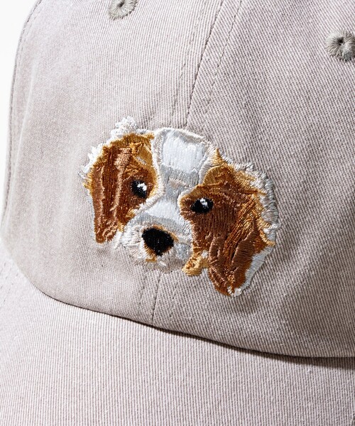 GLOSTER（グロスター）の「【GLOSTER/グロスター】WASHED DOG embroidery CAP キャップ 刺繍（キャップ・メンズ・チャコールグレー/インディゴブルー/グリーン/グレイッシュベージュ・FREE）」の9枚目の写真