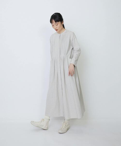 オーガニックコットンタッターソールドルマンスリーブワンピース