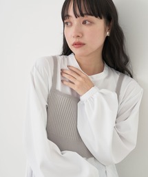 earth music&ecology | SET2点ニットビスチェ+ノーカラーシャツ(チュニック)