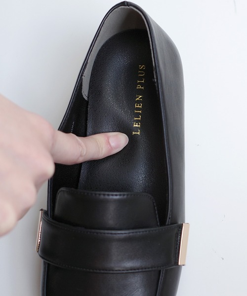 AmiAmi(アミアミ)の「ふかふか機能性ローファー/ 晴雨兼用レインシューズ(ローファー・レディース・ブラック/ブラック系その他/ブラック系その他2・3L/L/LL/M/S)」の15枚目の写真