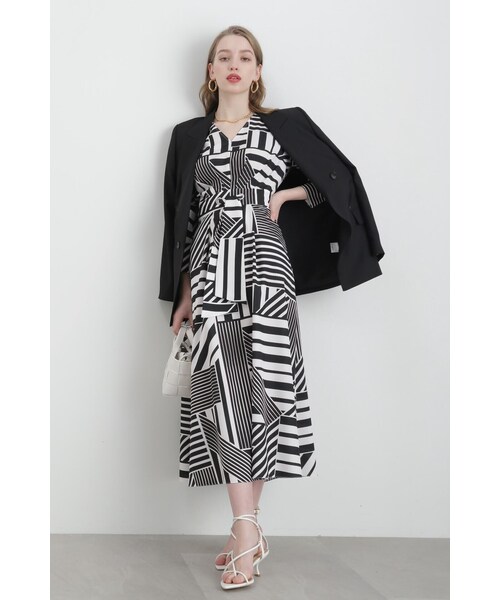 のの♡です　ピンキー＆ダイアン♡ジオメトリックボーダープリントワンピース PINKY&DIANNE（ピンキーアンドダイアン）の「◇ジオメトリックボーダー