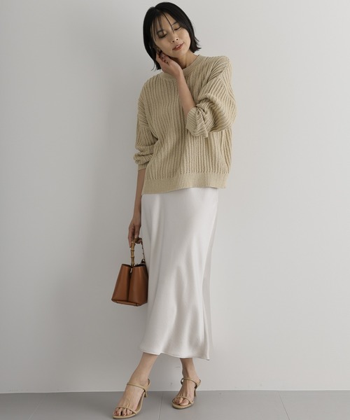 BARNYARDSTORM（バンヤードストーム）の「BARNYARDSTORM / ヴィンテージサテンスカート（スカート・レディース・ベージュ/ブラック/オフホワイト・0/1）」の21枚目の写真