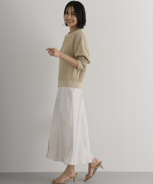 BARNYARDSTORM（バンヤードストーム）の「BARNYARDSTORM / ヴィンテージサテンスカート（スカート・レディース・ベージュ/ブラック/オフホワイト・0/1）」の22枚目の写真