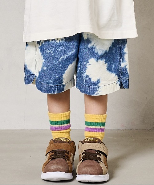 BIG FIELD（ビッグフィールド）の「ハイブリーチハーフパンツ（90～150cm）（デニムパンツ・キッズ・ライトブルー/ブラック・100/140/130/120/110/90/150）」の2枚目の写真