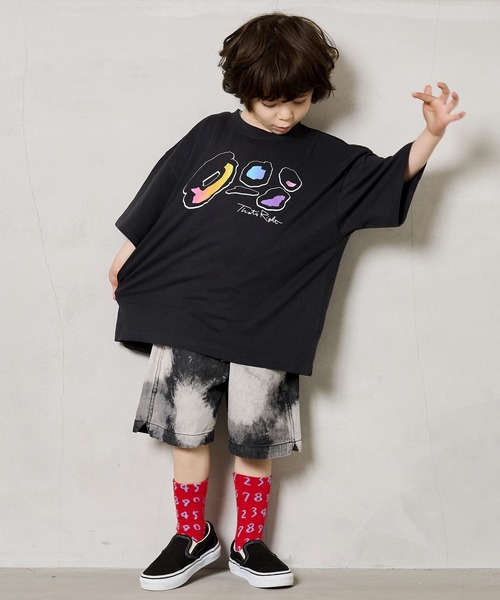 BIG FIELD（ビッグフィールド）の「ハイブリーチハーフパンツ（90～150cm）（デニムパンツ・キッズ・ライトブルー/ブラック・100/140/130/120/110/90/150）」の9枚目の写真