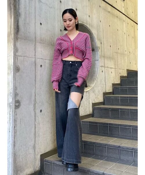 EVRIS(エヴリス)の「ミックスショートニットカーディガン(カーディガン/ボレロ・レディース・ピンク/グリーン/パープル・FREE)」の22枚目の写真