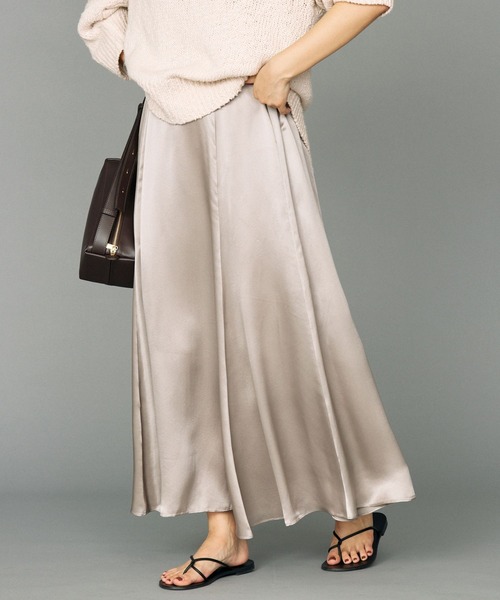 BABYLONE（バビロン）の「ウォッシャブルシルクレーヨンフレアスカート