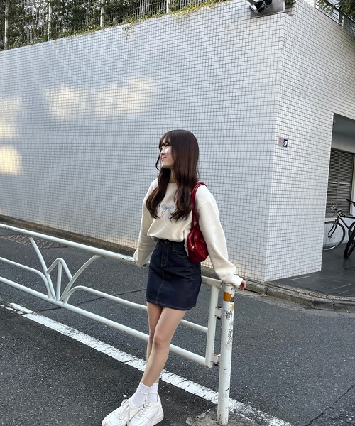 RiLi（リリ）の「リボン刺繍スウェット【RL】（スウェット・レディース・グレー/レッド/アイボリー・FREE）」の20枚目の写真