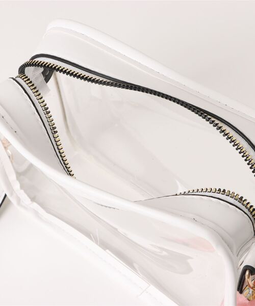 styiro（スタイロ）の「クリアショルダーバッグ/スカーフ付き（ショルダーバッグ・レディース・ホワイト/ブラック・FREE）」の5枚目の写真