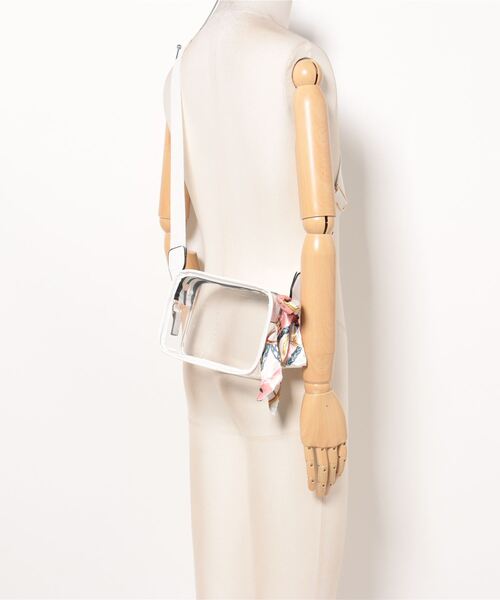 styiro（スタイロ）の「クリアショルダーバッグ/スカーフ付き（ショルダーバッグ・レディース・ホワイト/ブラック・FREE）」の6枚目の写真