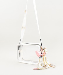 クリアショルダーバッグ/スカーフ付き