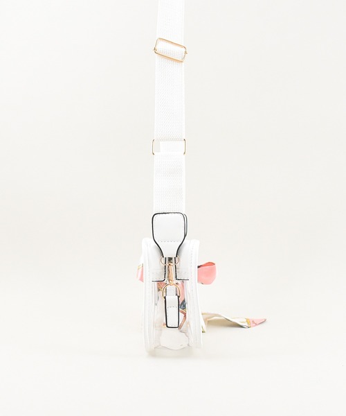 styiro（スタイロ）の「クリアショルダーバッグ/スカーフ付き（ショルダーバッグ・レディース・ホワイト/ブラック・FREE）」の9枚目の写真