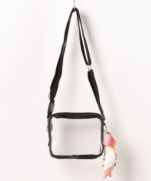 styiro（スタイロ）の「クリアショルダーバッグ/スカーフ付き（ショルダーバッグ・レディース・ホワイト/ブラック・FREE）」の16枚目の写真