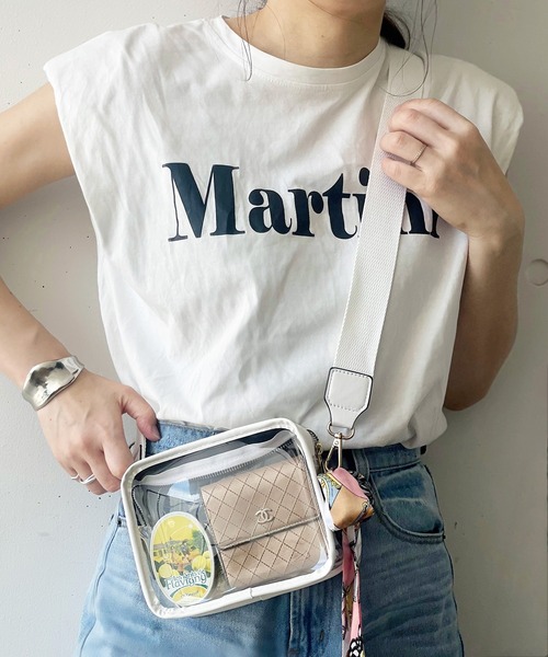 styiro（スタイロ）の「クリアショルダーバッグ/スカーフ付き（ショルダーバッグ・レディース・ホワイト/ブラック・FREE）」の17枚目の写真