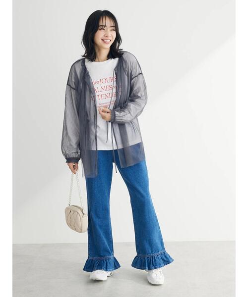 Green　Parks（グリーンパークス）の「・Double　Flags　スソフリルストレートデニム（デニムパンツ・レディース・インディゴブルー・FREE）」の7枚目の写真