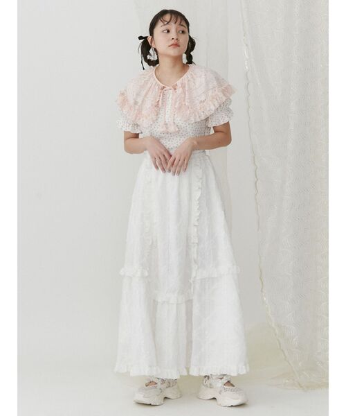 merry jenny(メリージェニー)の「flowerレースフリルカラー(付け襟・レディース・オフホワイト/ブラック/ピンク・FREE)」の8枚目の写真