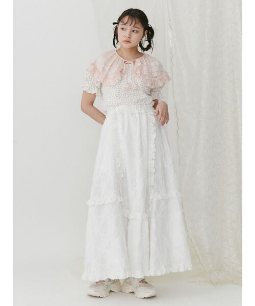 merry jenny(メリージェニー)の「flowerレースフリルカラー(付け襟・レディース・オフホワイト/ブラック/ピンク・FREE)」の9枚目の写真