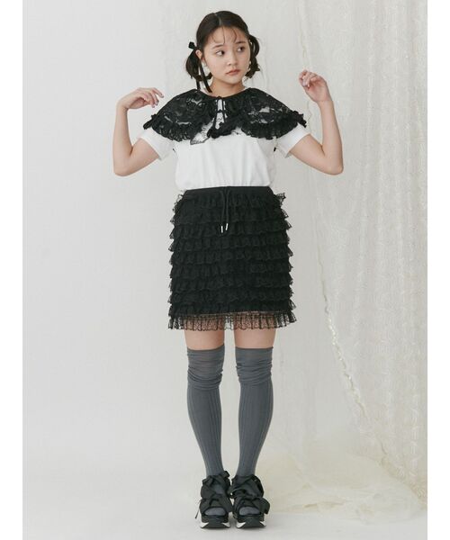 merry jenny(メリージェニー)の「flowerレースフリルカラー(付け襟・レディース・オフホワイト/ブラック/ピンク・FREE)」の14枚目の写真