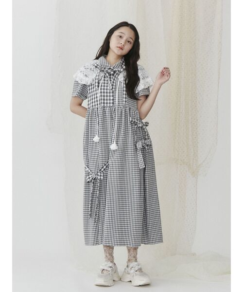 merry jenny(メリージェニー)の「flowerレースフリルカラー(付け襟・レディース・オフホワイト/ブラック/ピンク・FREE)」の18枚目の写真