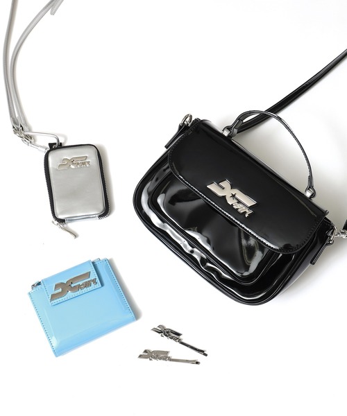 X-girl（エックスガール）の「STAR LOGO MULTI CARD CASE（カードケース・レディース・シルバー/ライトブルー/ブラック・ONE SIZE）」の19枚目の写真