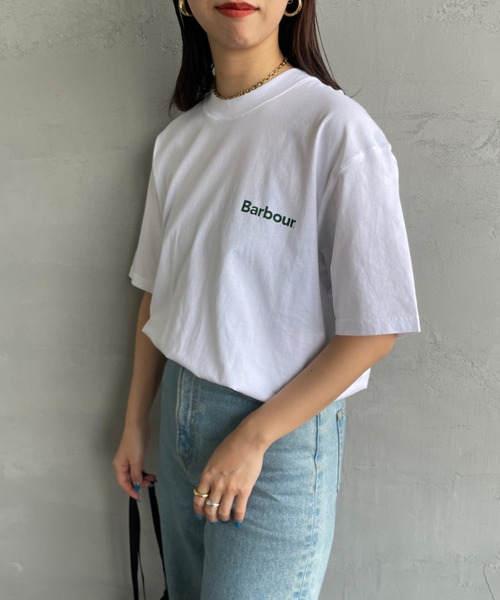 Barbour（バブアー）の「[Barbour/バブアー] ベーシックロゴ バックプリントTシャツ（Tシャツ/カットソー・レディース・ホワイト/ブラック・38/40/42/36）」の12枚目の写真