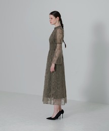 Leja（レジャ）の「【LEJA】スパンコールししゅう花柄ウエストゴムプチ