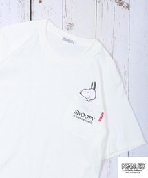 PEANUTS PEANUTS ポケット付き 半袖Tシャツ