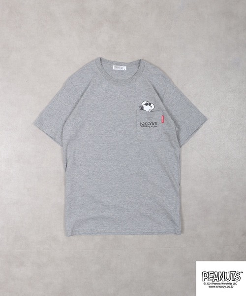 PEANUTS（ピーナッツ）の「PEANUTS PEANUTS ﾎﾟｹｯﾄ付き 半袖Tｼｬﾂ（Tシャツ/カットソー・メンズ・オフホワイト/ブラック/ベージュ/アーミー/杢グレー/ブルー系その他・LL/M/L）」の12枚目の写真