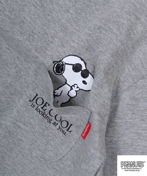 PEANUTS（ピーナッツ）の「PEANUTS PEANUTS ﾎﾟｹｯﾄ付き 半袖Tｼｬﾂ（Tシャツ/カットソー・メンズ・オフホワイト/ブラック/ベージュ/アーミー/杢グレー/ブルー系その他・LL/M/L）」の14枚目の写真