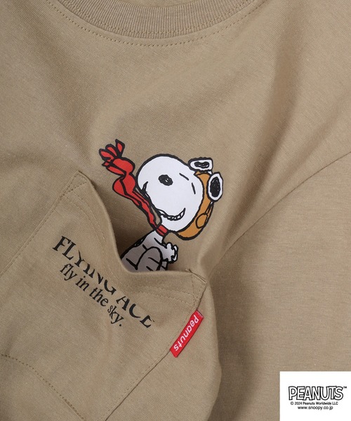 PEANUTS（ピーナッツ）の「PEANUTS PEANUTS ﾎﾟｹｯﾄ付き 半袖Tｼｬﾂ（Tシャツ/カットソー・メンズ・オフホワイト/ブラック/ベージュ/アーミー/杢グレー/ブルー系その他・LL/M/L）」の19枚目の写真