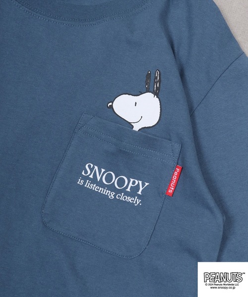 PEANUTS（ピーナッツ）の「PEANUTS PEANUTS ﾎﾟｹｯﾄ付き 半袖Tｼｬﾂ（Tシャツ/カットソー・メンズ・オフホワイト/ブラック/ベージュ/アーミー/杢グレー/ブルー系その他・LL/M/L）」の9枚目の写真