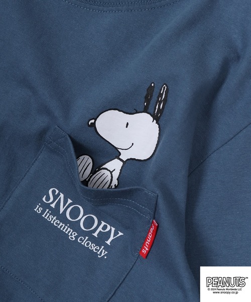 PEANUTS（ピーナッツ）の「PEANUTS PEANUTS ﾎﾟｹｯﾄ付き 半袖Tｼｬﾂ（Tシャツ/カットソー・メンズ・オフホワイト/ブラック/ベージュ/アーミー/杢グレー/ブルー系その他・LL/M/L）」の10枚目の写真