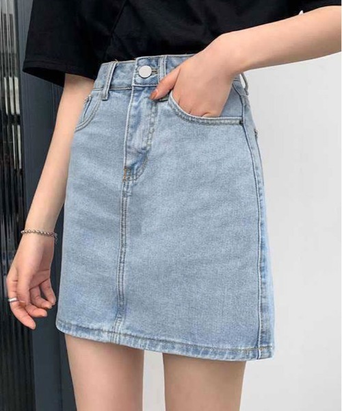 kirakiraShop(キラキラショップ)の「デニム ミニスカート(デニムスカート・レディース・ブルー/ライトブルー/ダークグレー/パープル/レッド/アイボリー・S/M/L/XL)」の15枚目の写真